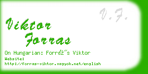 viktor forras business card